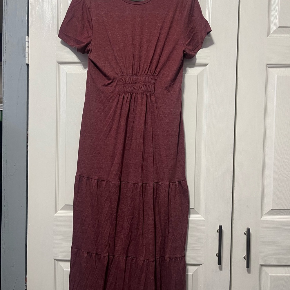 SHEIN Wine Red Maxi Dress